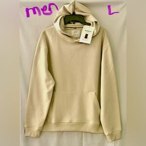 Denim & Flower Beige Hoodie Sweater